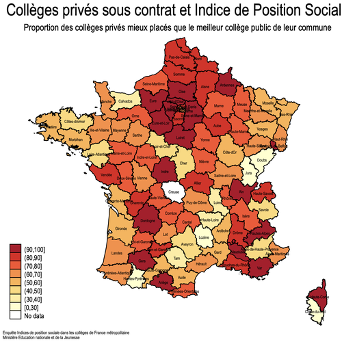 Coll Ges Priv Sous Contrat Et Indice De Position Sociale Data Gouv Fr