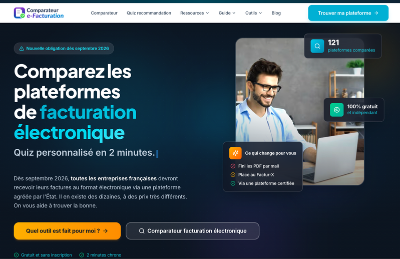 Comparateur e-Facturation — Annuaire et comparateur des plateformes agréées DGFiP