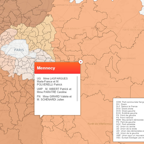 Élections départementales 2015 la carte des candidats en Îlede