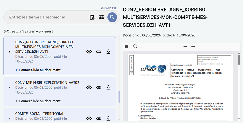 Marque-blanche de publication des actes