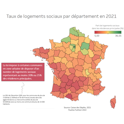 Taux De Logements Sociaux Par Département En 2021 Datagouvfr 6272