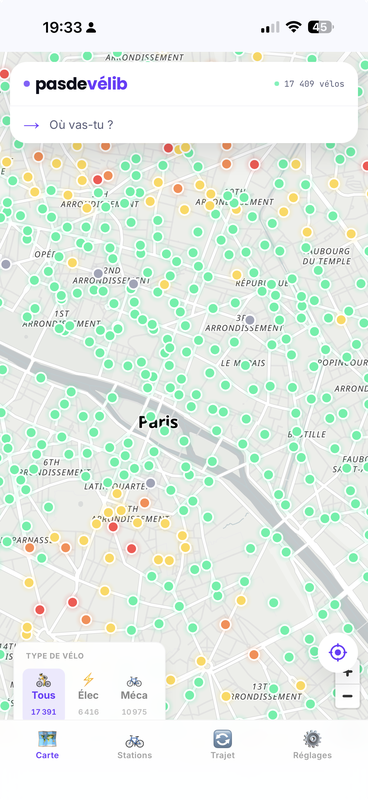 PasDeVélib.app — Prédire la disponibilité des vélos en libre-service en France (Vélib et autres villes)