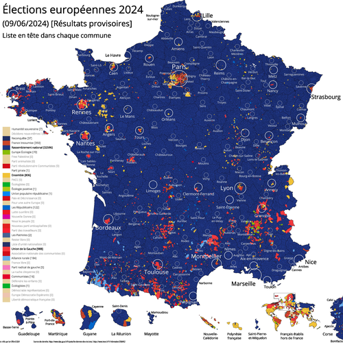 Cartes interactives des résultats des élections européennes de 2024 en ...