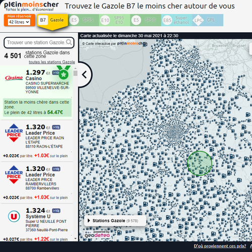 Carte Interactive - Prix Des Carburants En France - Data.gouv.fr