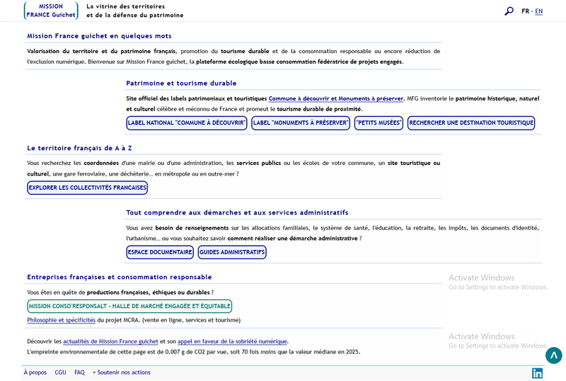 Mission France guichet